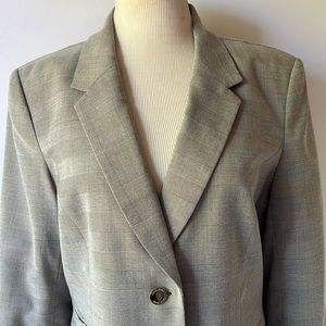 Calvin Klein Grey Jacket Two Button Blazer New 12
